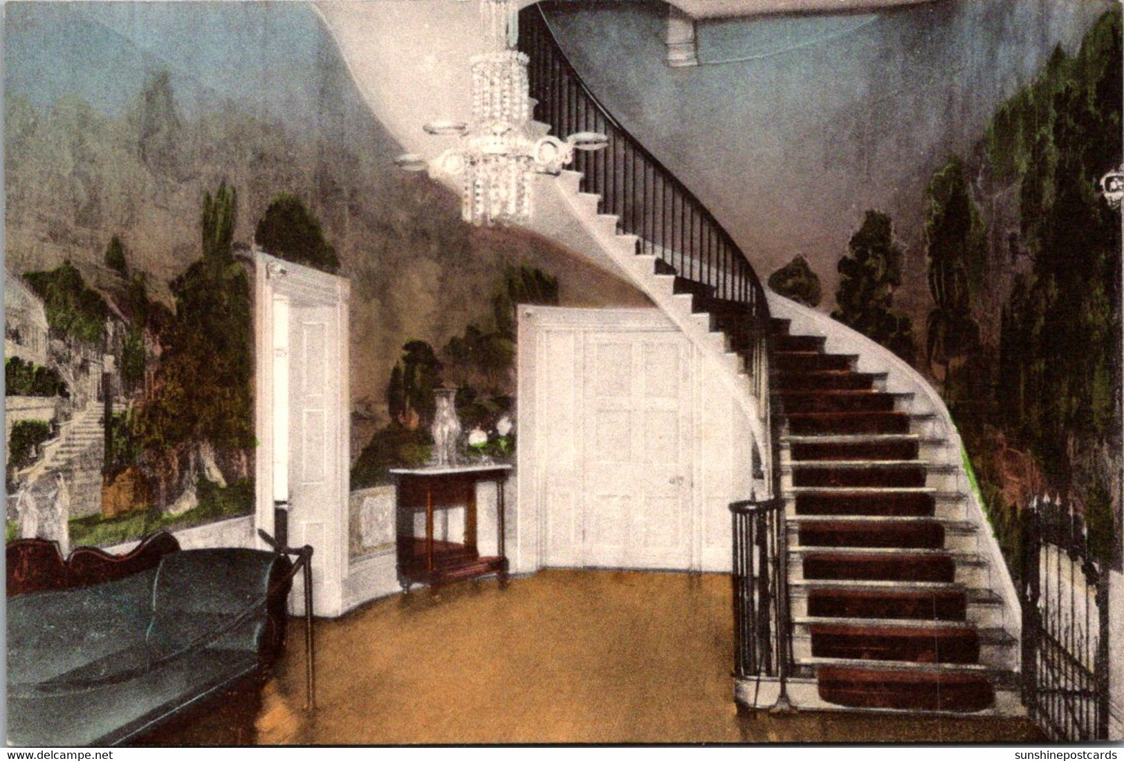 Tennessee Nashville The Hermitage Hall And Stairway Handcolored Albertype - Nashville