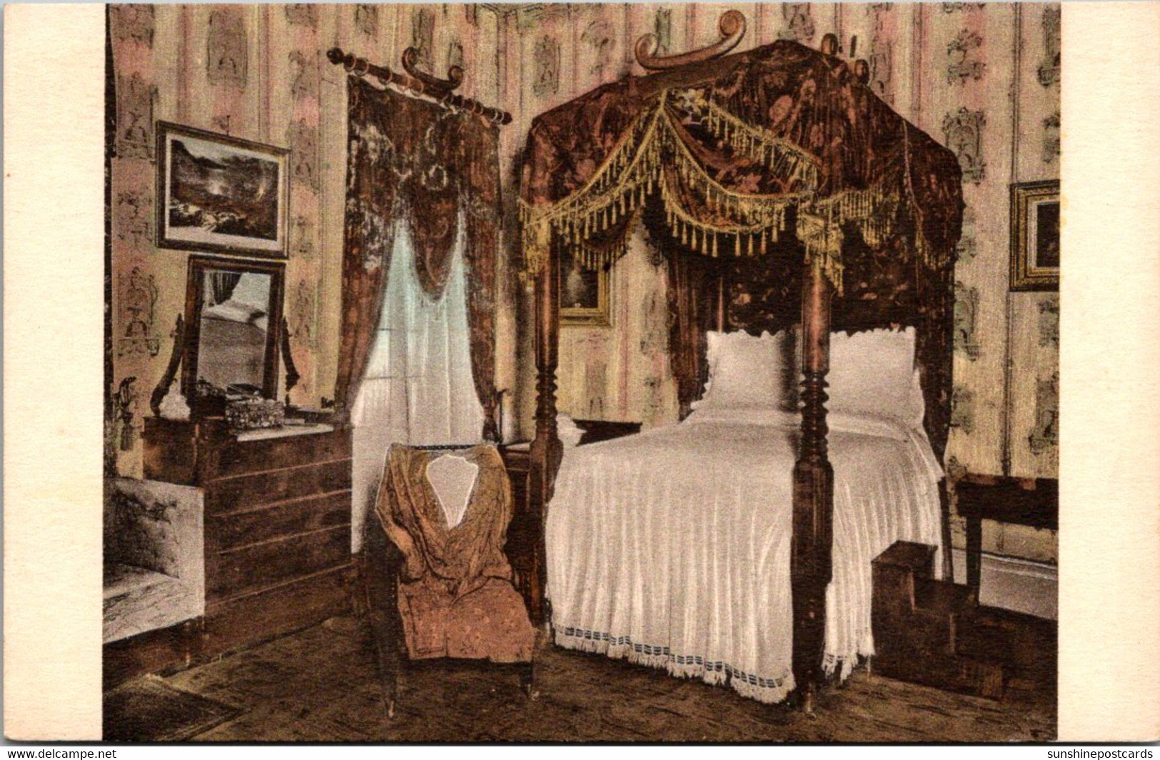 Tennessee Nashville The Hermitage Bedroom Of General Andrew Jackson Handcolored Albertype - Nashville