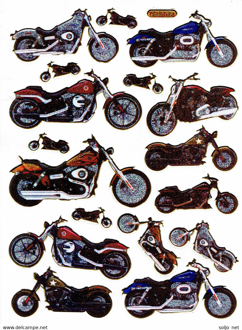 Motorrad Aufkleber Metallic Look / Motorbike Sticker 13x10 Cm ST368 - Scrapbooking