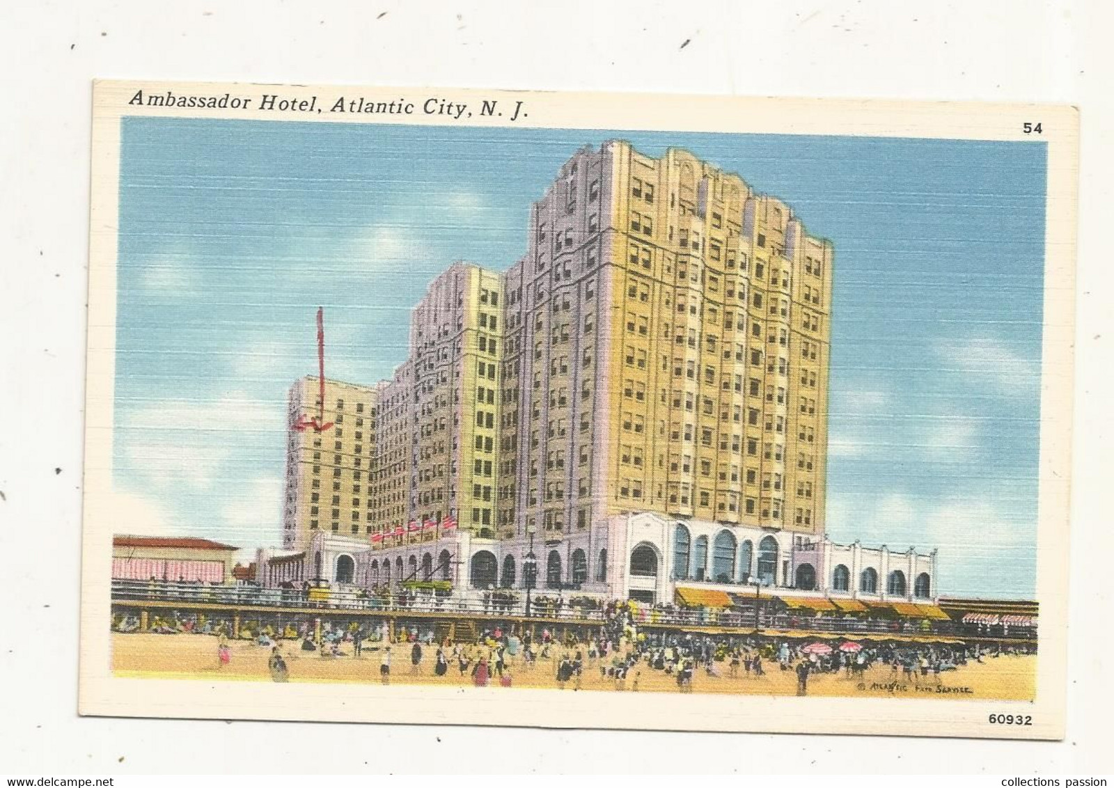 Cp , ETATS UNIS, ATLANTIC CITY,  NEW JERSEY, Ambassador Hotel,  écrite - Atlantic City