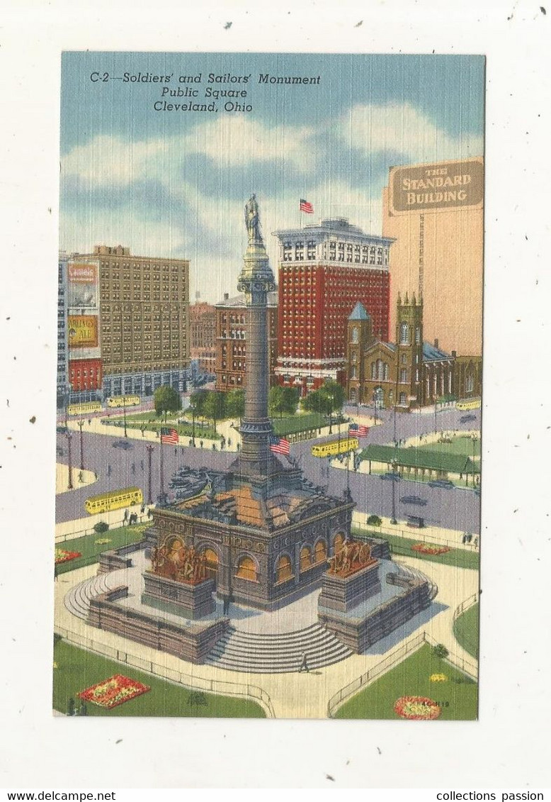 Cp , ETATS UNIS, CLEVELAND, OHIO, Soldiers' And Sailors' Monument, Public Square,  écrite - Cleveland