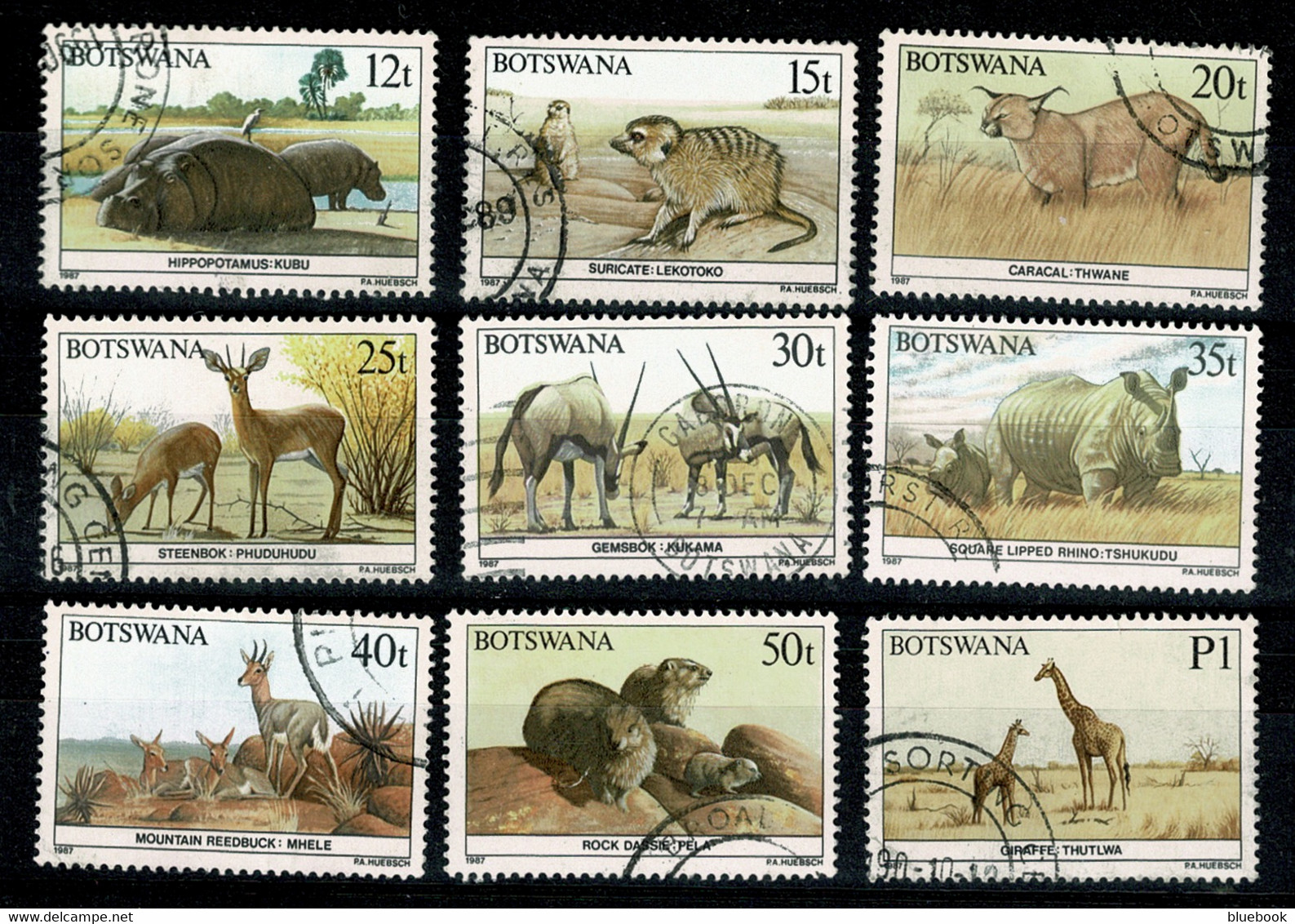 Ref 1596 -  Botswana 1987 Animals - Set Of Fine Used Stamps SG. 619/638 - Botswana (1966-...)