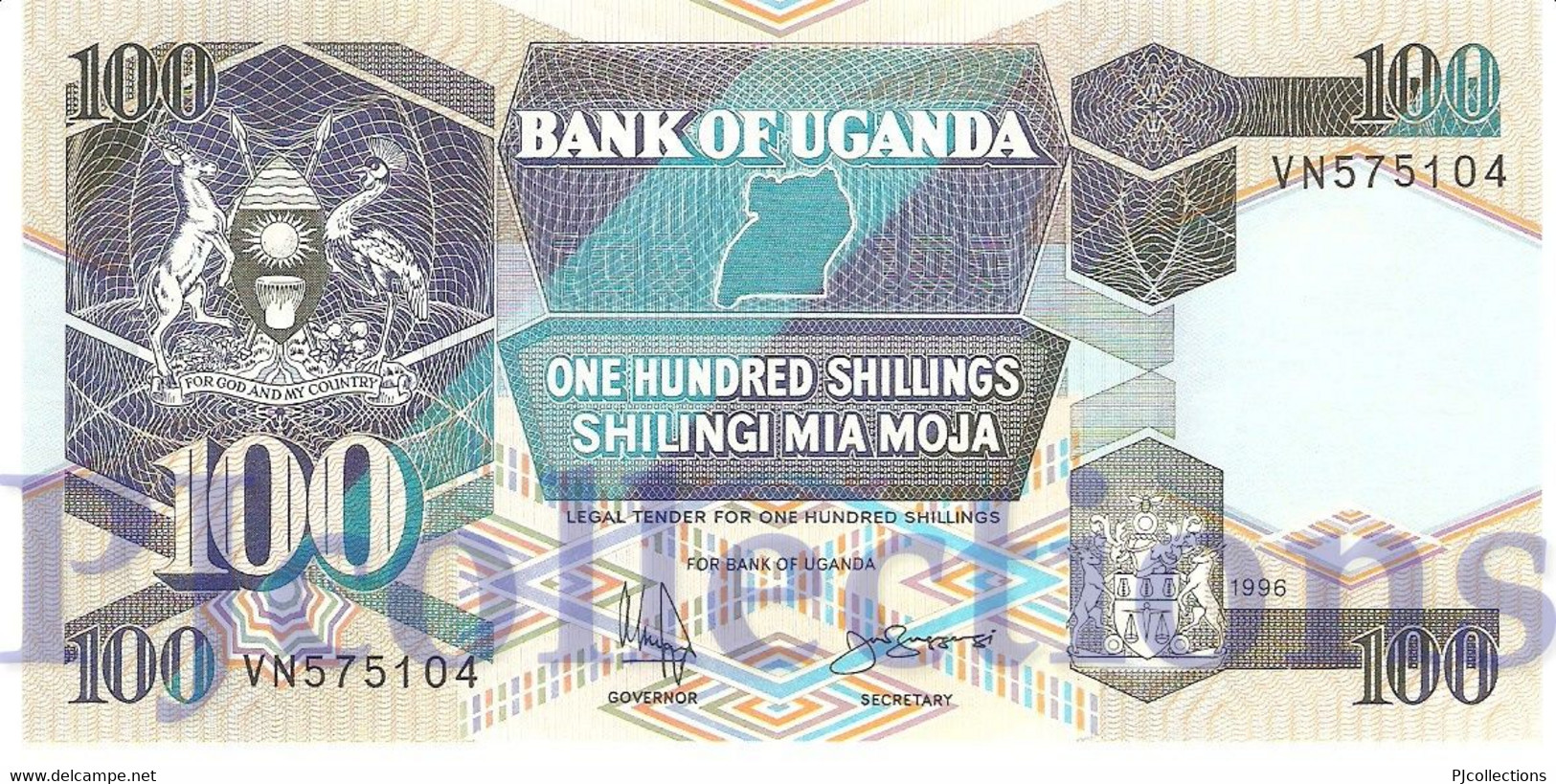 UGANDA 100 SHILLINGS 1996 PICK 31c UNC - Uganda