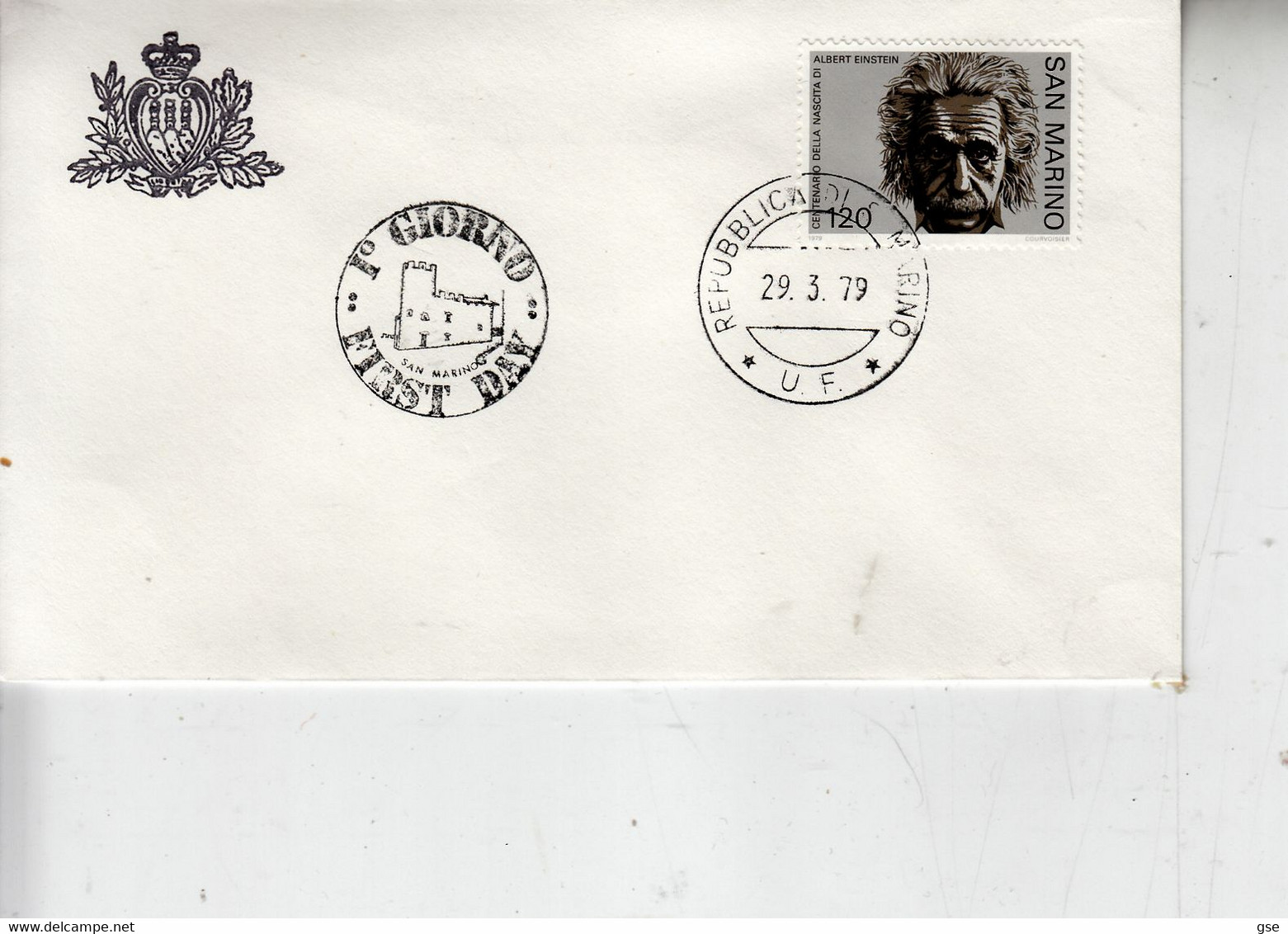 SAN MARINO 1979 -  Sassone  1024 -  Einstein - - Storia Postale