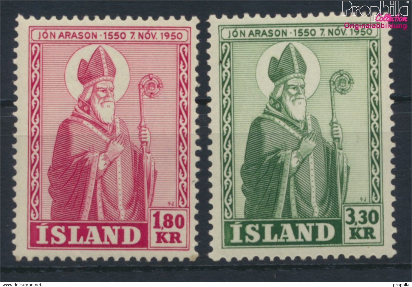 Island 271-272 (kompl.Ausg.) Postfrisch 1950 Bischof Arason (9955228 - Nuevos