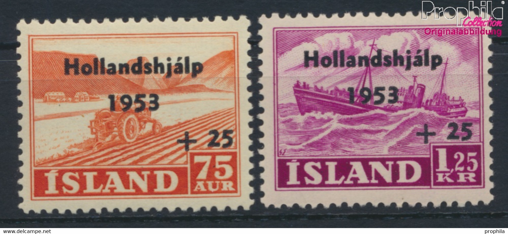 Island 285-286 (kompl.Ausg.) Postfrisch 1953 Hochwassergeschädigte (9955230 - Nuevos