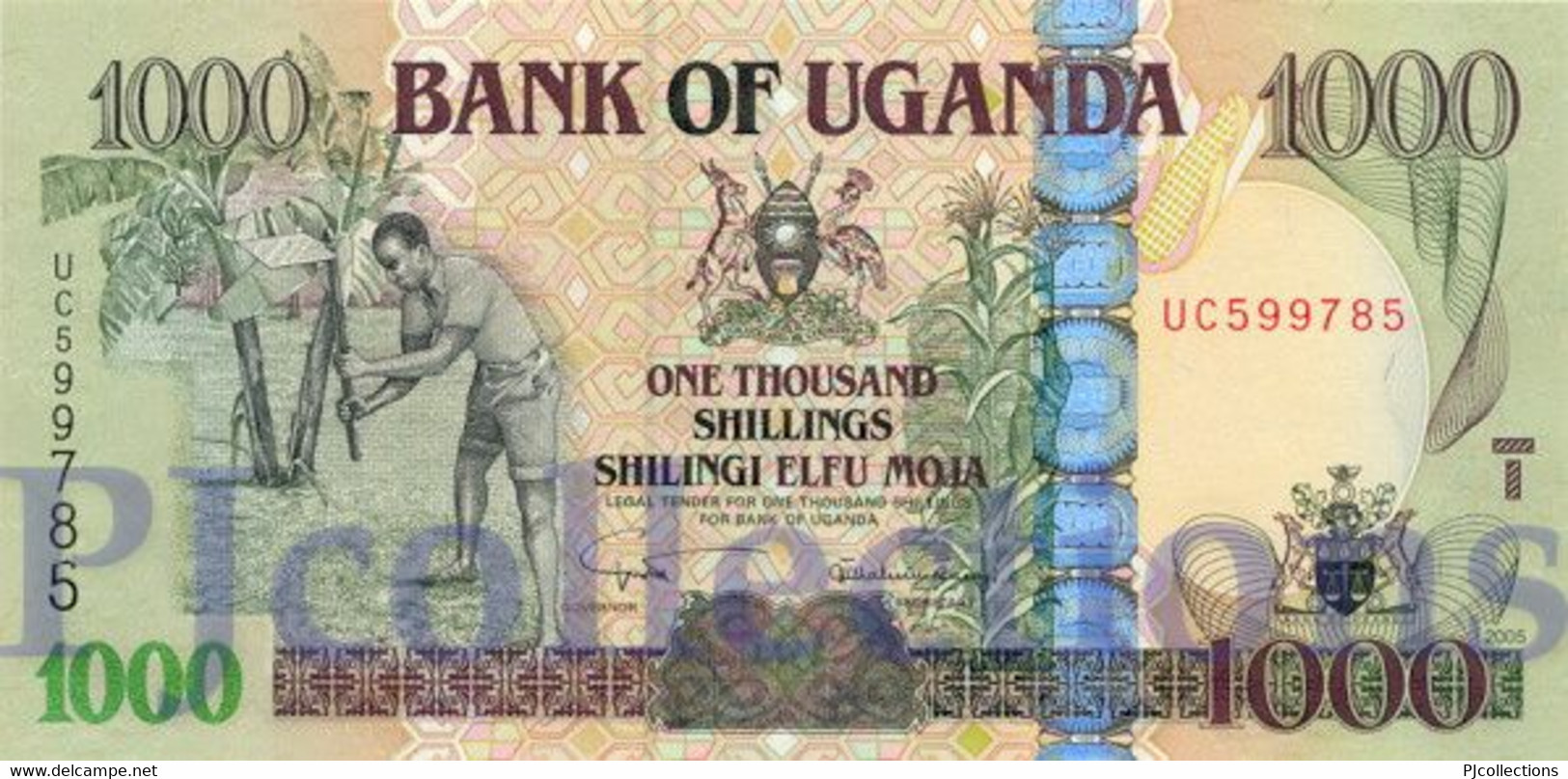 UGANDA 1000 SHILLINGS 2005 PICK 43a UNC - Ouganda