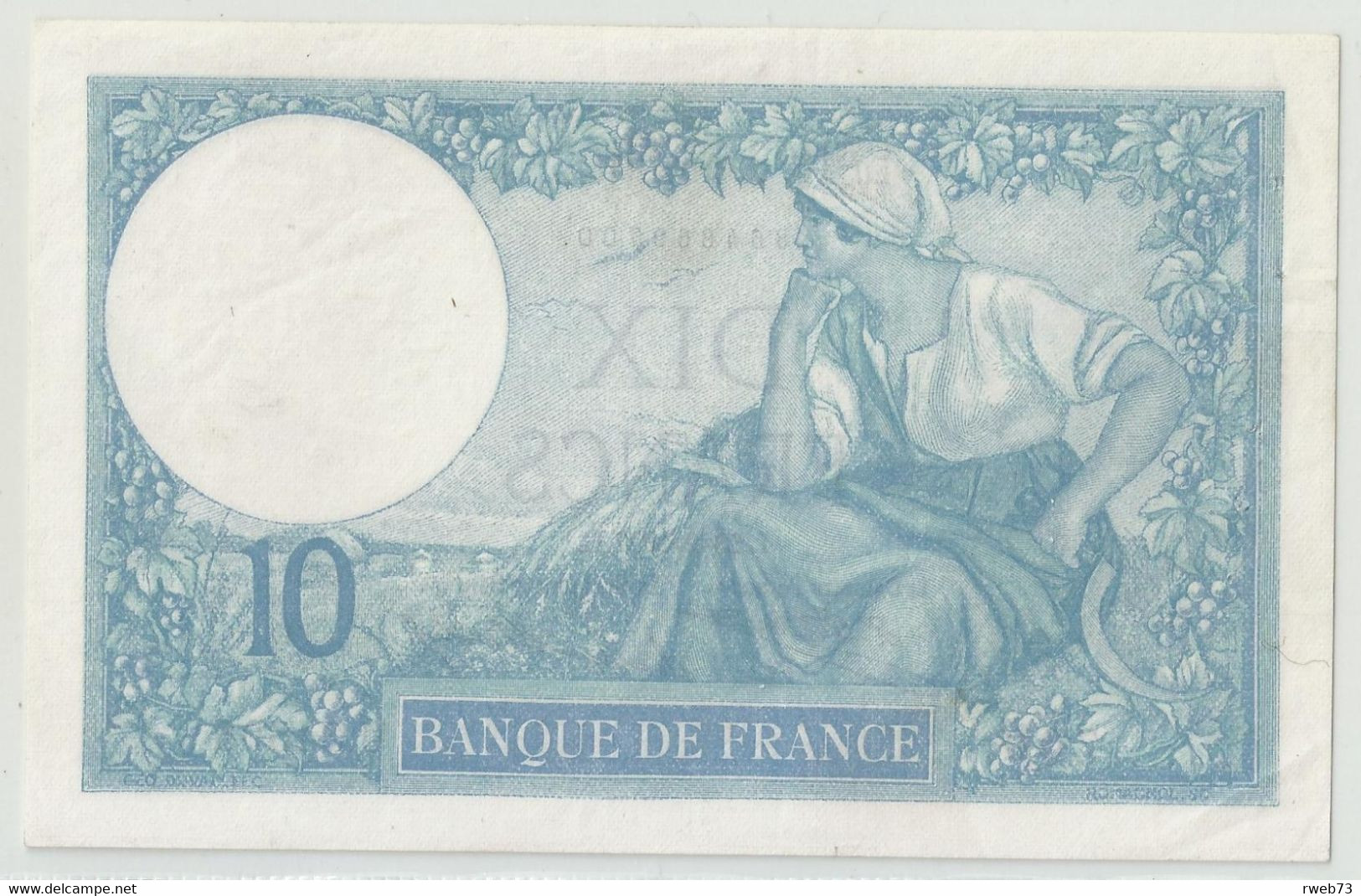 Fayette 06/12 - 10 Francs - Minerve - 23-2-1927 - Alphabet U 34595 - TTB/SUP - 10 F 1916-1942 ''Minerve''