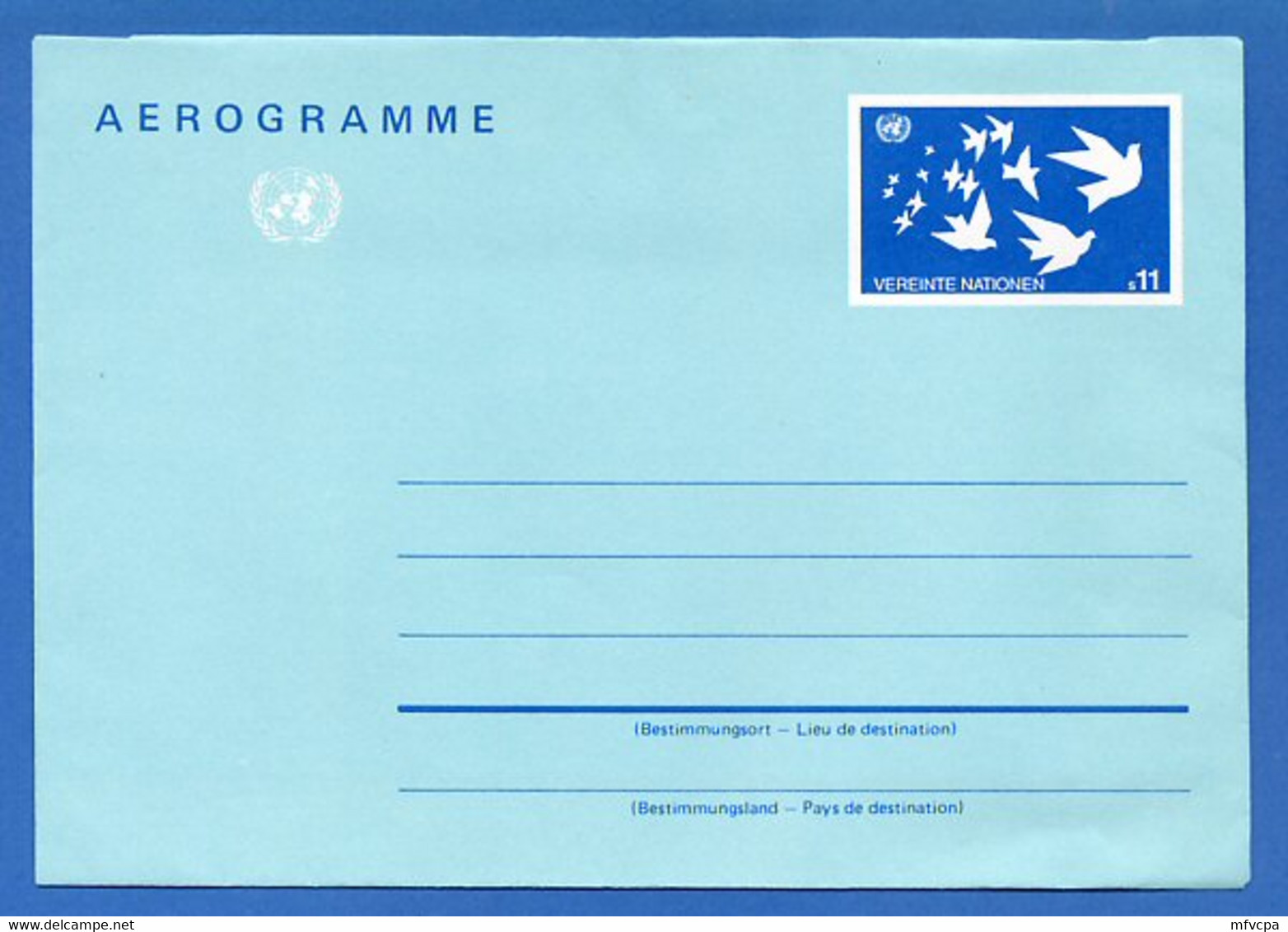 L4B151 NATIONS UNIES FDC Aérogramme N** - Brieven En Documenten