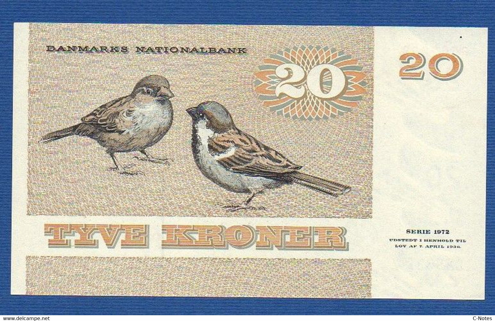 DENMARK - P.49d2 – 20 Kroner 1983 UNC Serie C2833F 6509866 - Danemark