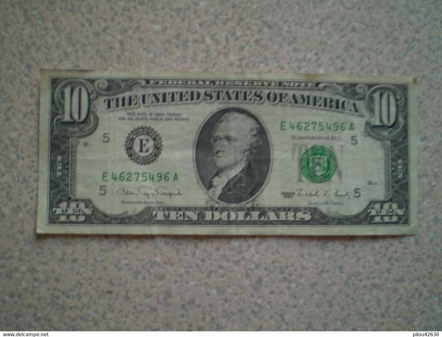 10 Dollars USA RICHMOND 1990, Hamilton, Billet Qui A Servi - Other - America