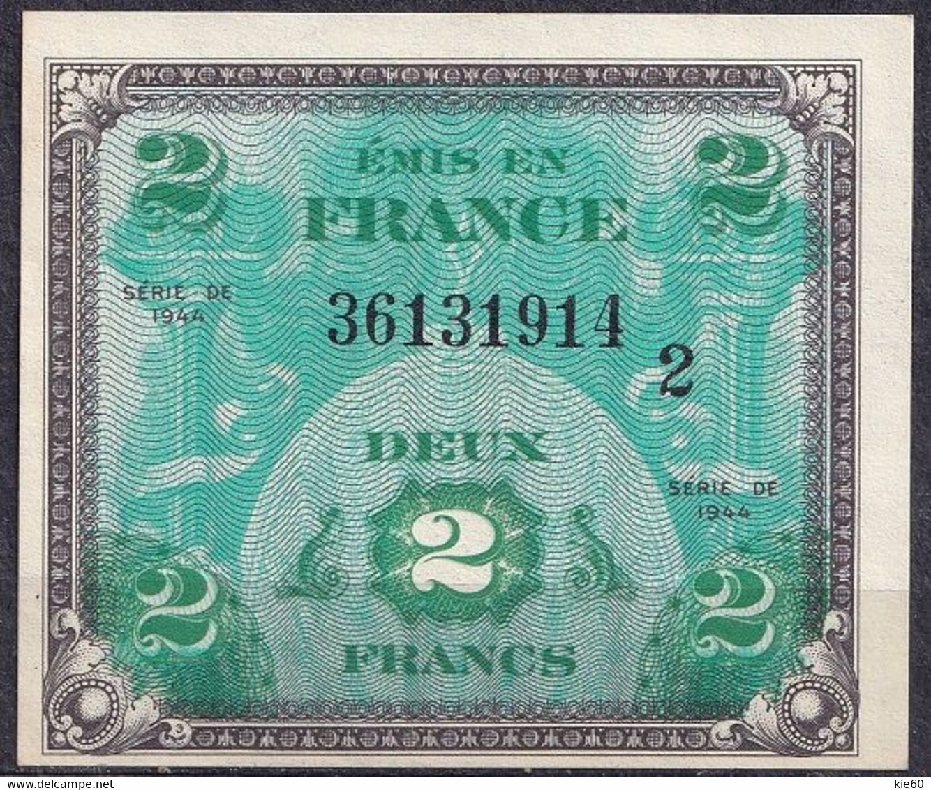 France - 1944 - 2  F -..P114b....UNC- - 1944 Flag/France