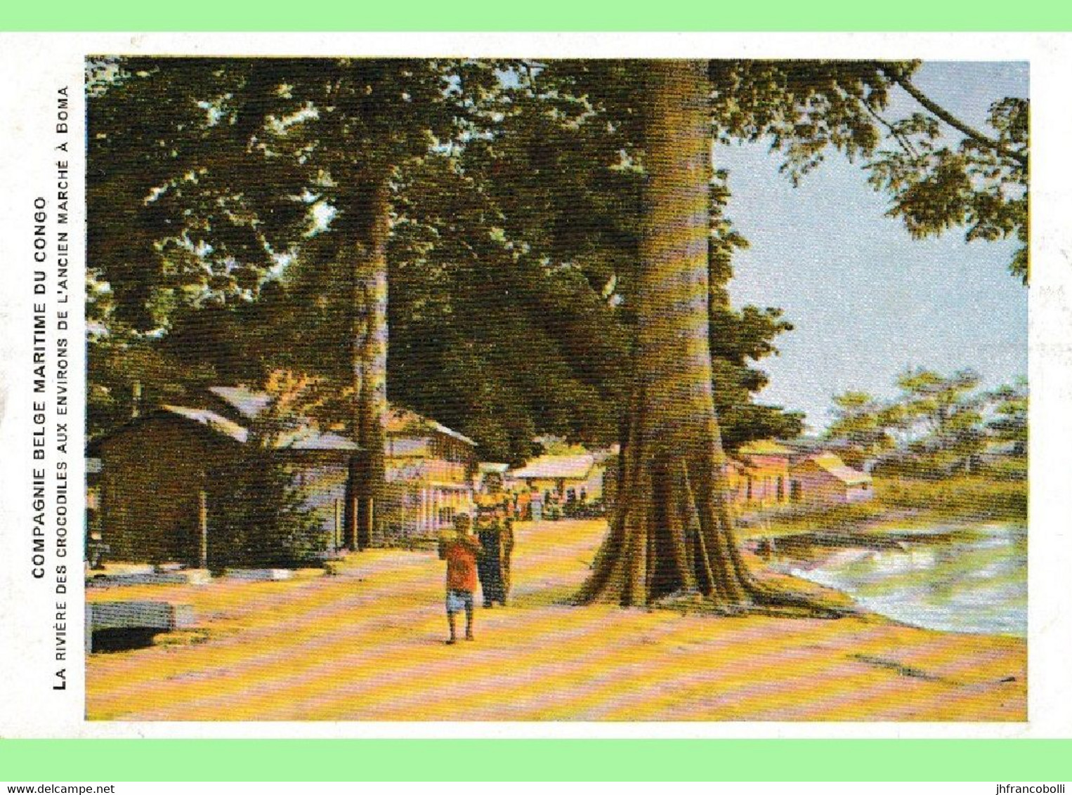 BOMA BELGIAN CONGO / CONGO BELGE [8] COLOUR CMCB POST CARD (14 X 9 Mm) OLD MARKET [ Editor Stockmans Antwerp ] - Congo Belge