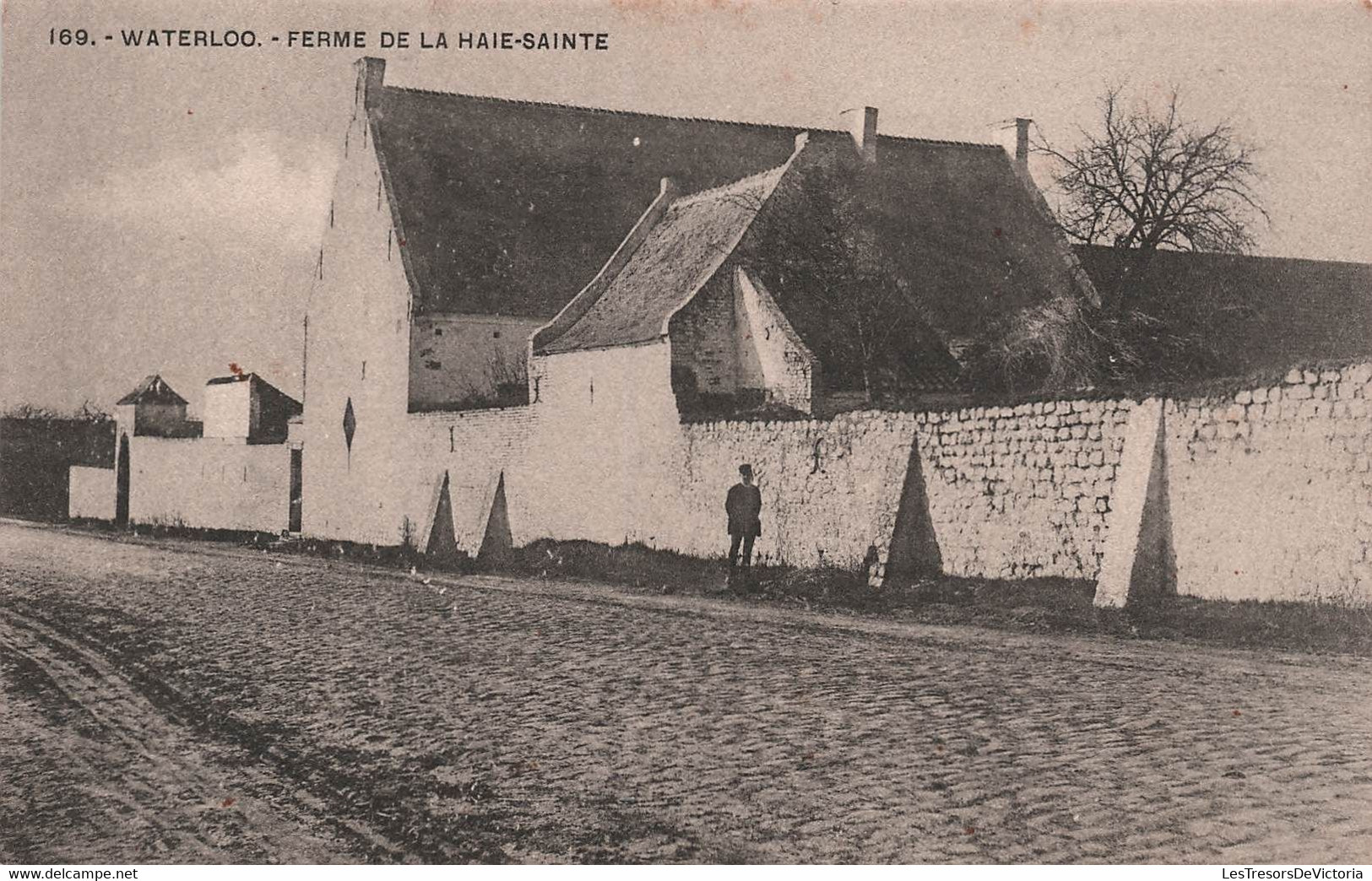 Waterloo - Ferme De La Haie Sainte - Tampon Pharmacie Derneville - Carte Postale Ancienne - Waterloo