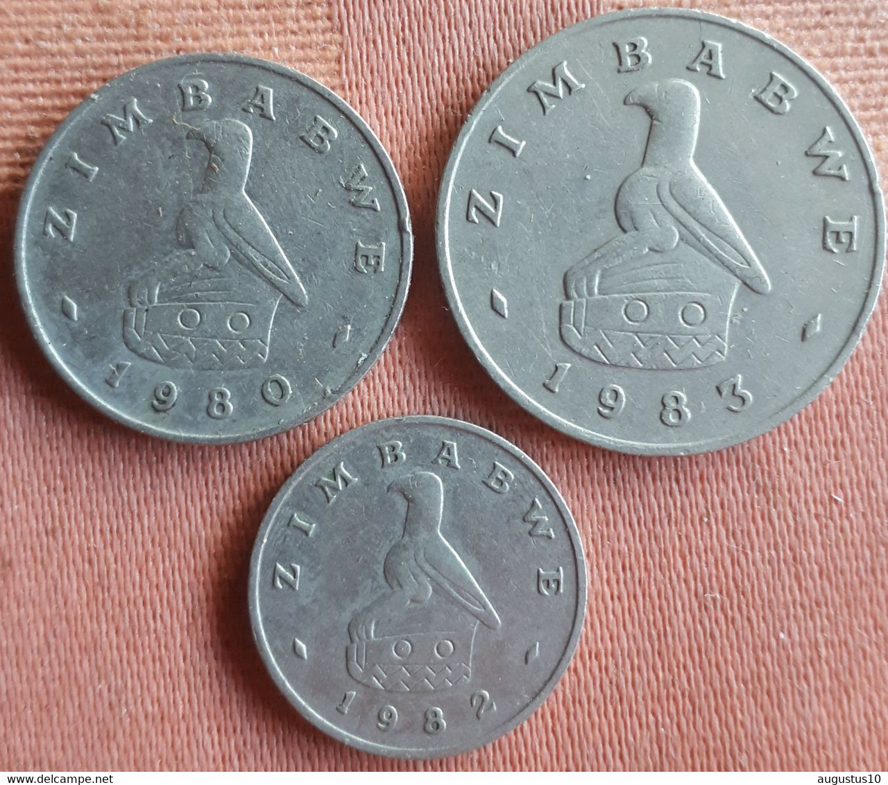 3 X Zimbabwe : 5 CENTS 1982 + 10 CENTS 1980 + 20 CENTS 1983 KM 2 / 3 En 4 - Zimbabwe