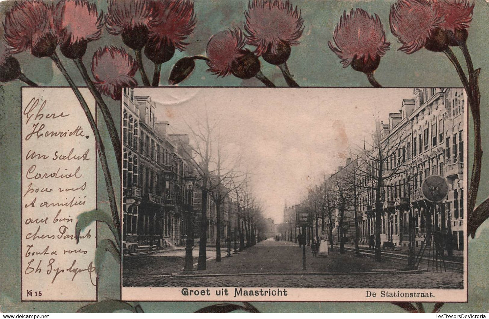 Groet Uit Maastricht - De Stationstraat  - Carte Postale Ancienne - Maastricht