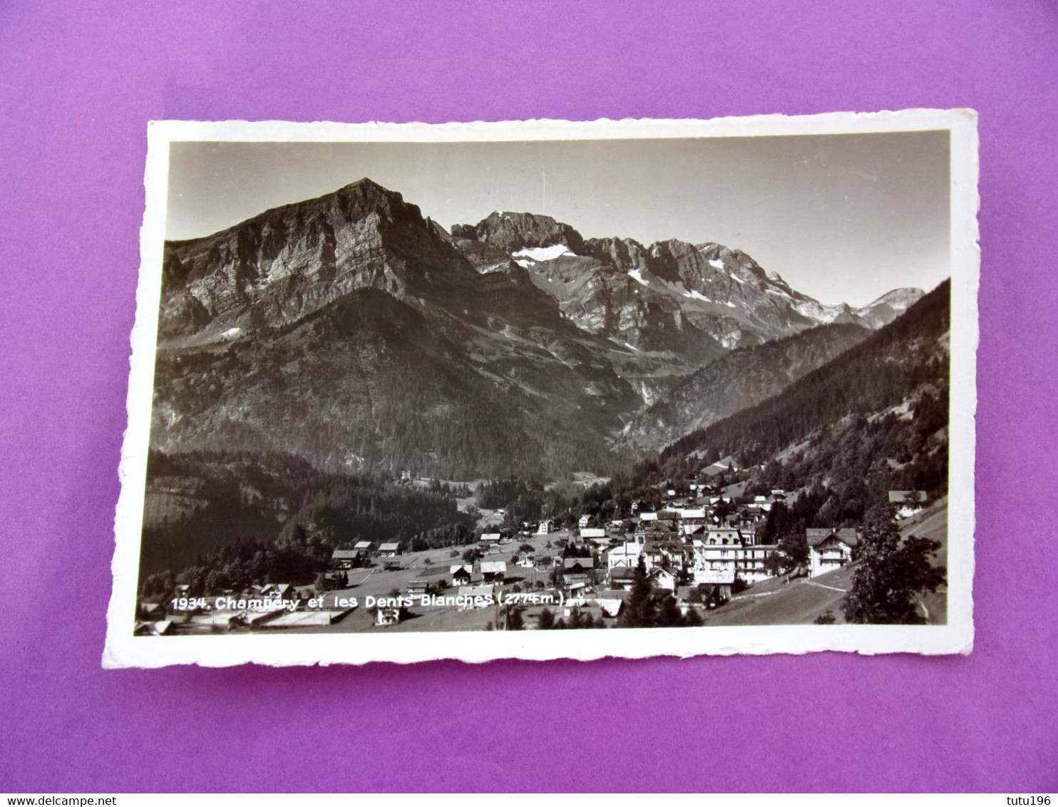 SUISSE - CHAMBERY ET LES DENTS BLANCHES - ECRITE 1938 - DENTELEE - - Cham