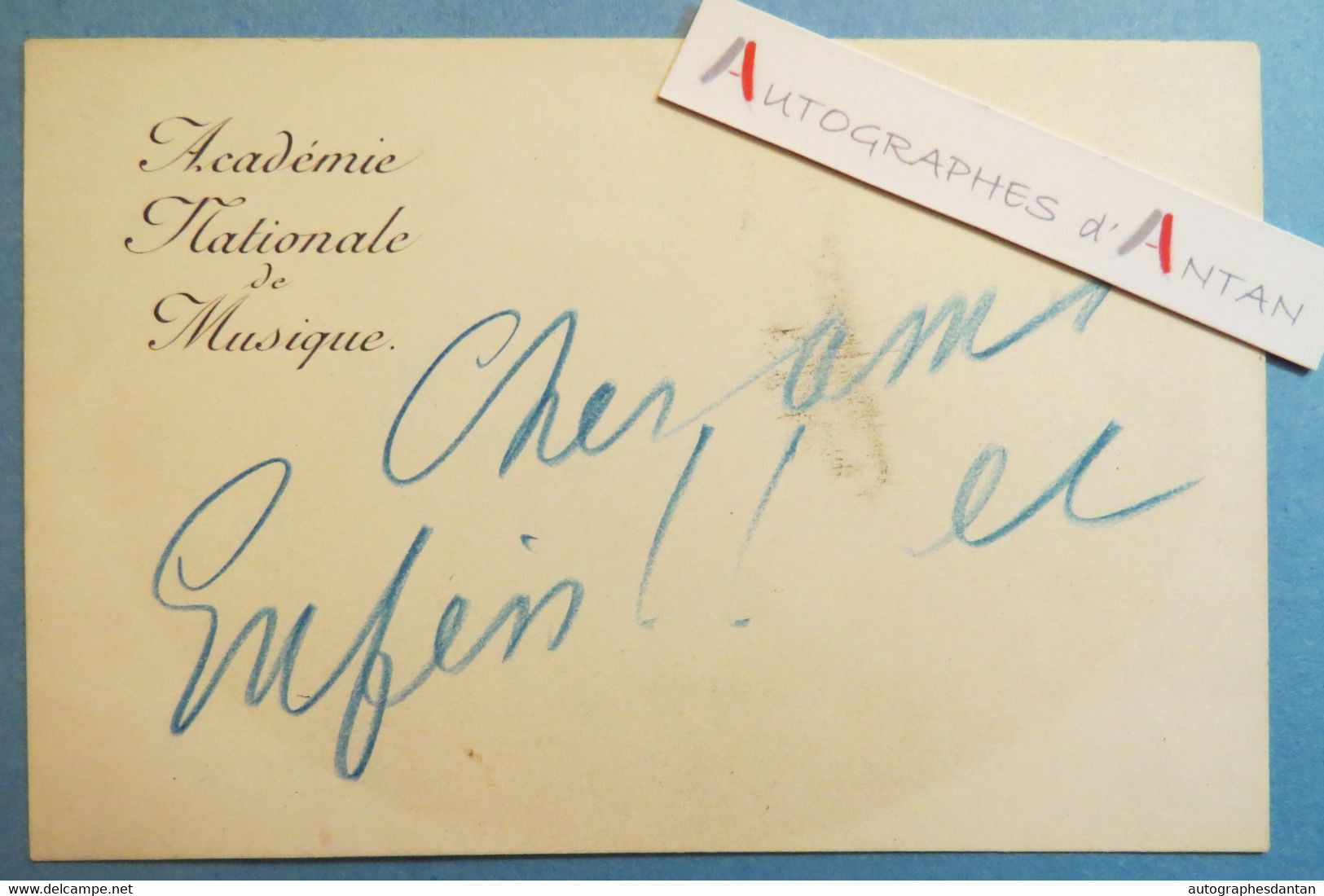 ● Henri DARCEL - Académie Nationale De Musique - Carte Lettre Autographe - Zangers & Muzikanten