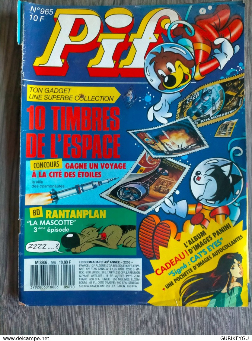 PIF GADGET N° 965 Supplément BD BOUL Et BILL Bd LUCKY LUKE RANTANPLAN La Mascotte 1987 - Pif & Hercule
