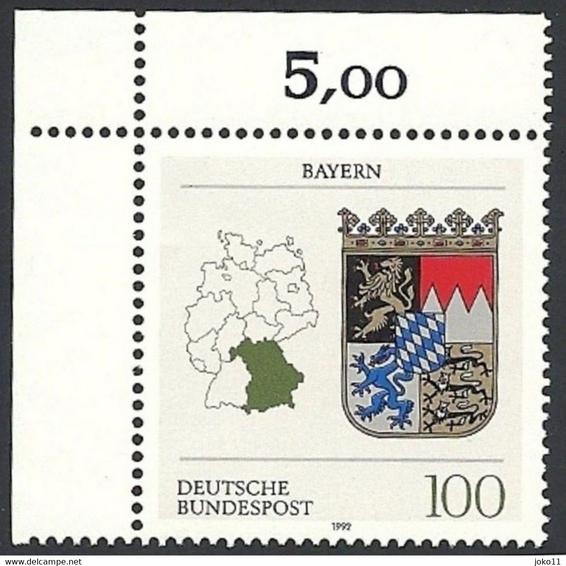 Deutschland, 1992, Mi.-Nr. 1587, Eckrandstück, **postfrisch - Unused Stamps