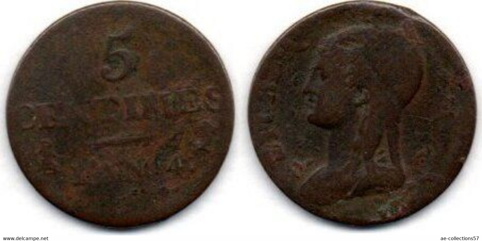 MA 19379  /  5 Centimes An 4A B - 1795-1799 Directoire (An IV – An VIII)