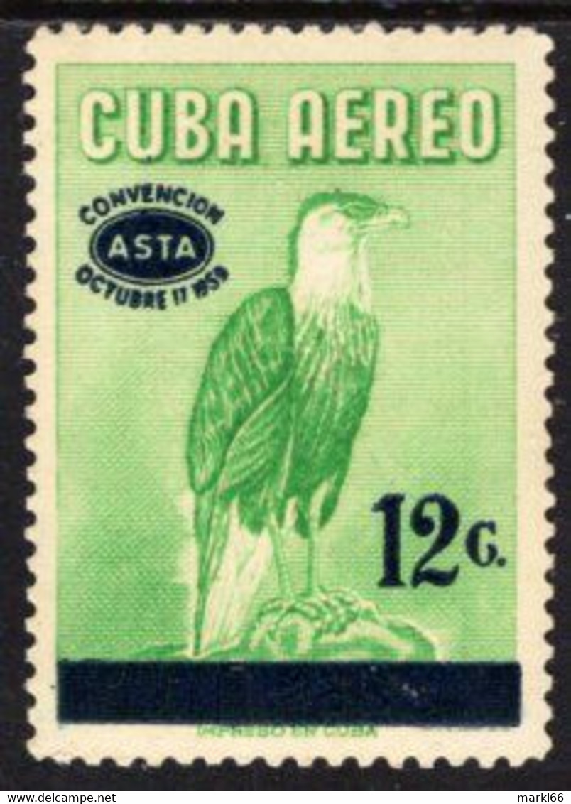 Cuba - 1959 - Crested Caracara (Caracara Plancus) -  Congress Of American Tourism Agencies - Mint Stamp With Overprint - Unused Stamps