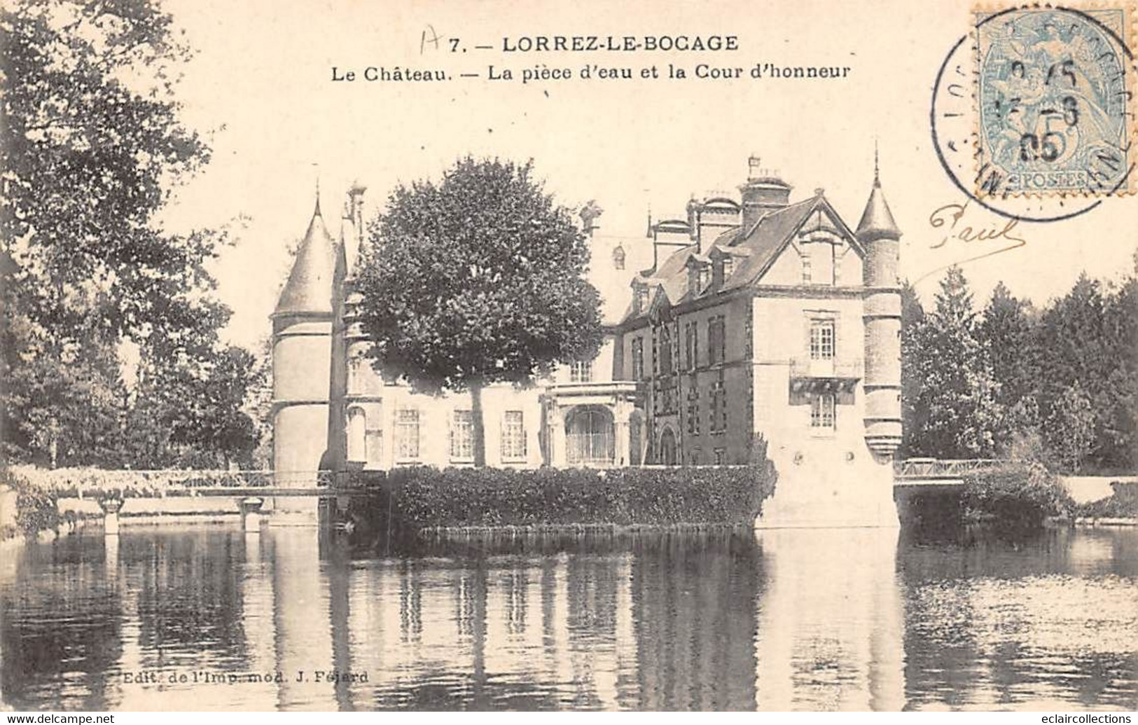 Lorrez Le Bocage      77       Le Château.  La Pièce D'eau        (voir Scan) - Lorrez Le Bocage Preaux