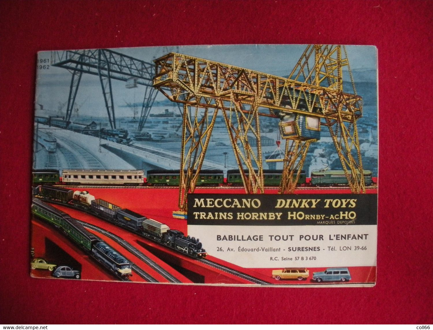 1961-62 Catalogue De Jouets Meccano Trains Hornby-AcHO- Dinky Toys 21.5x14.5 Cm Dos Scanné - Autres & Non Classés
