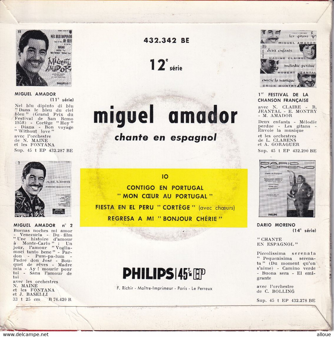 MIGUEL AMADOR  - FR EP - IO + 3 - Otros - Canción Española