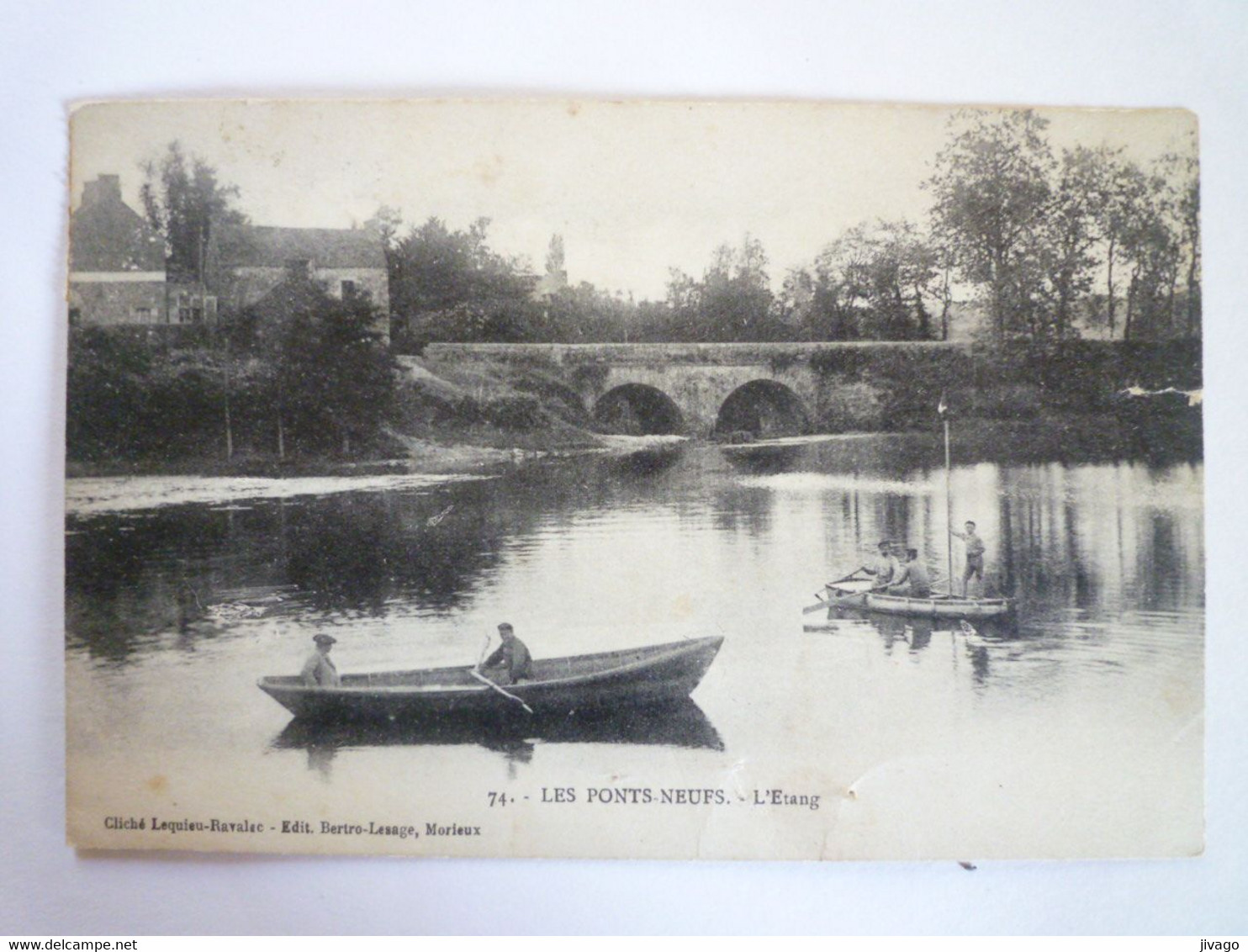 2023 - 238  LES PONTS-NEUFS  :  L'ETANG  1937   XXX - Morieux