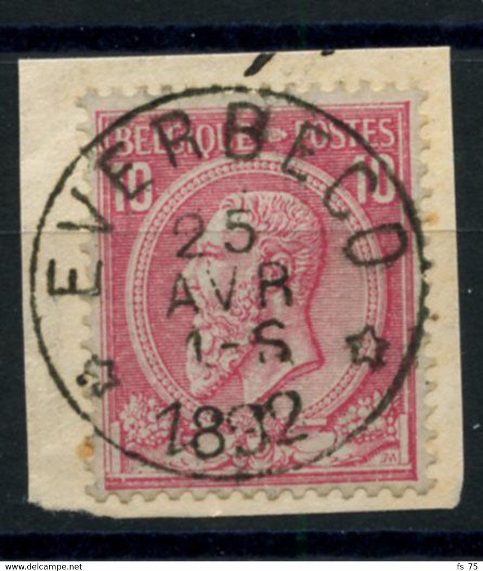 BELGIQUE - COB 46 - 10C ROSE RELAIS A ETOILES EVERBECQ - 1884-1891 Leopold II.