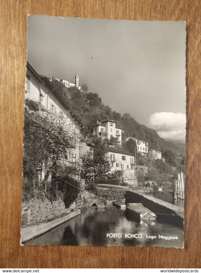 A1036 TICINO - LAGO MAGGIORE - PORTO RONCO VISTA RISTORANTE SAN MARTINO ? VG 1960 FOTO GARBANI - Ronco Sopra Ascona