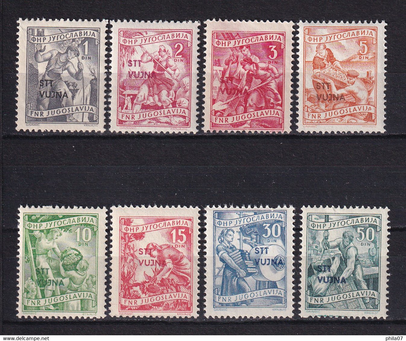 TRIESTE ZONA B - PS 89/96, National Economy, Complete Serie, MNH / 2 Scan - Altri & Non Classificati