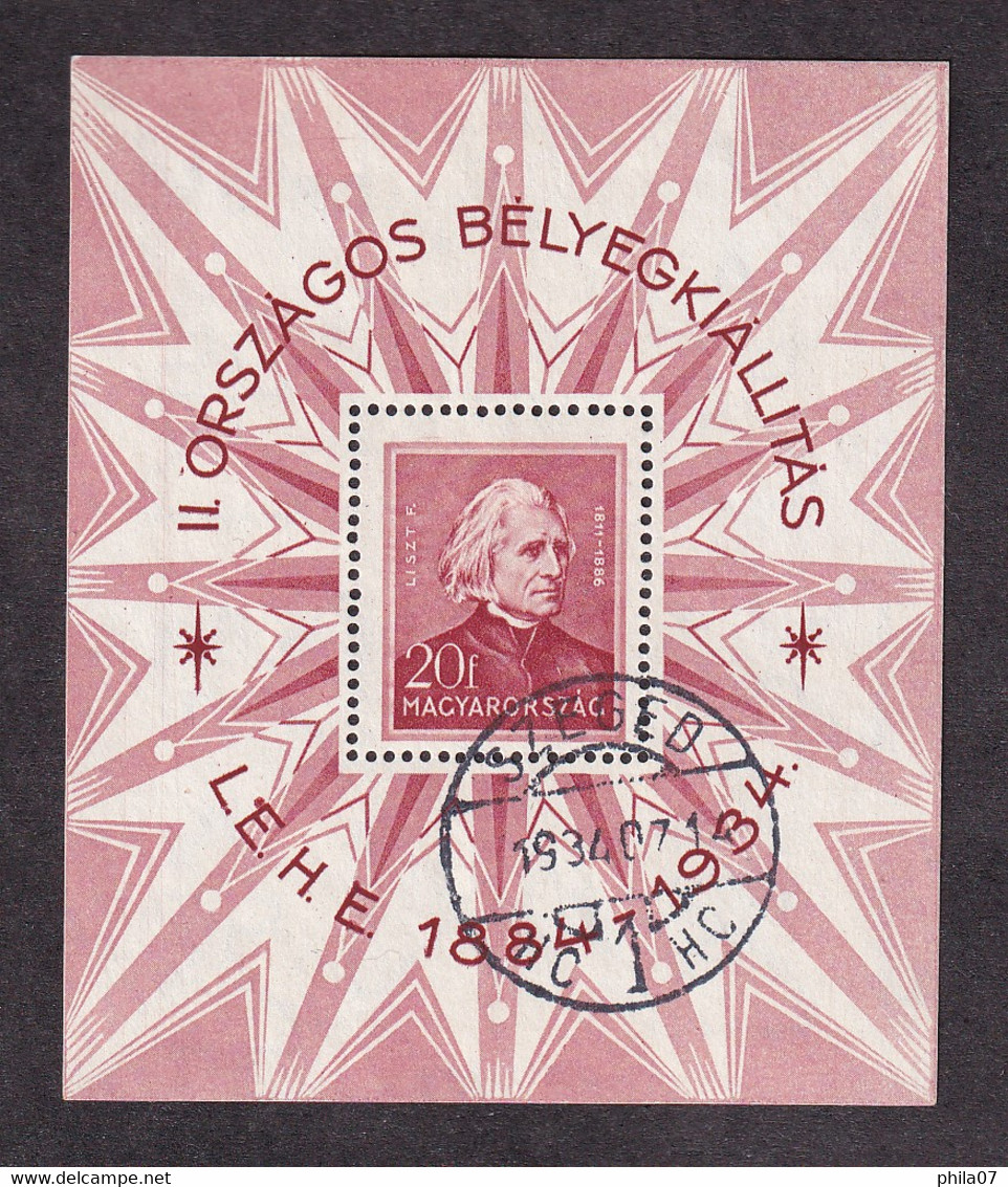 HUNGARY 1934 - Mi.No. 516, Block No. 1, Canceled / 2 Scan - Oblitérés