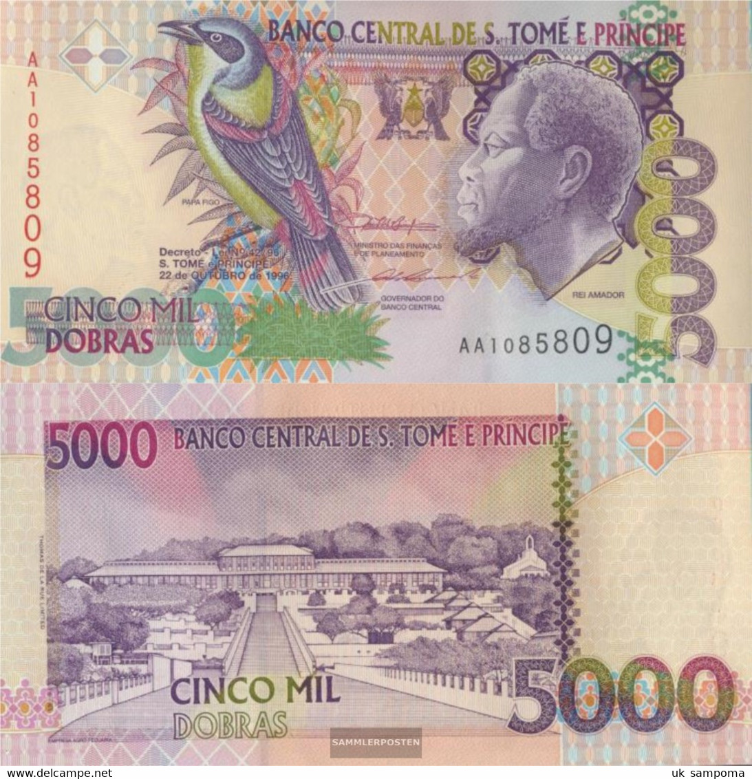 Sao Tome E Principe Pick-number: 65a Uncirculated 2013 5.000 Dobras - Sao Tome And Principe