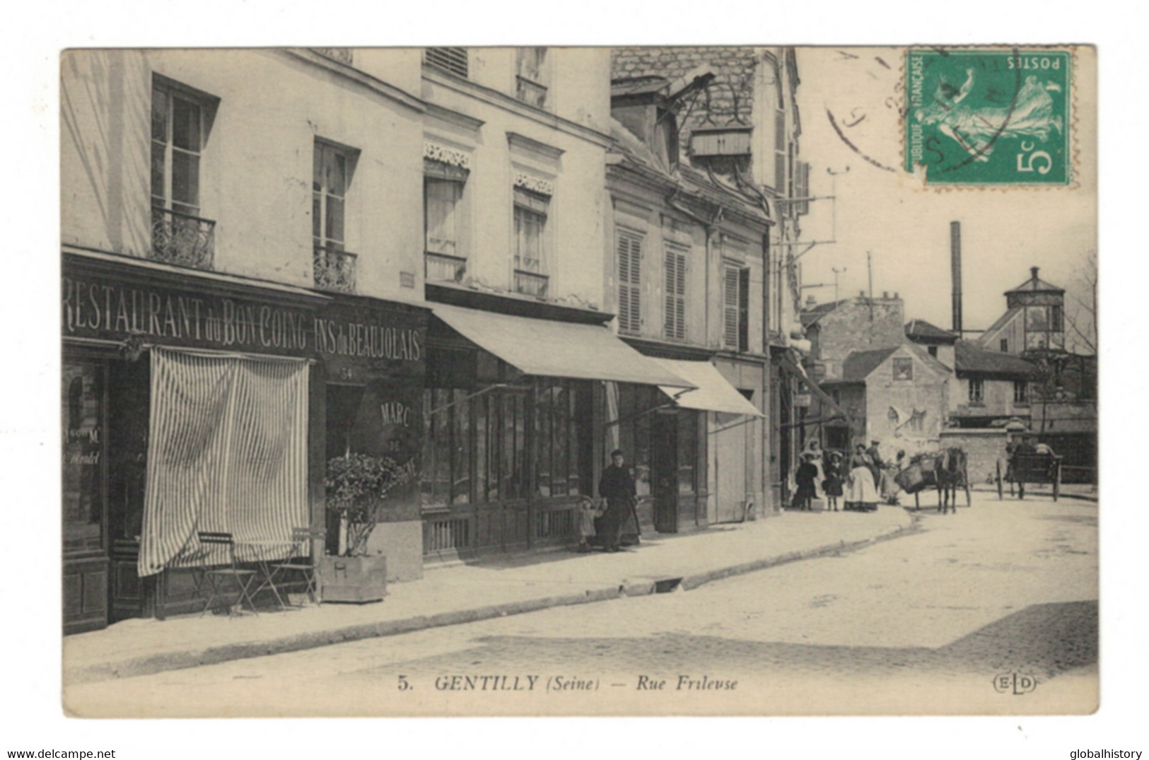 DH1330 - DEP.94 - GENTILLY - RUE FRILEUSE - RESTAURANT DU BON COING INS DU BEAUJOLAIS - RARE PC - Gentilly