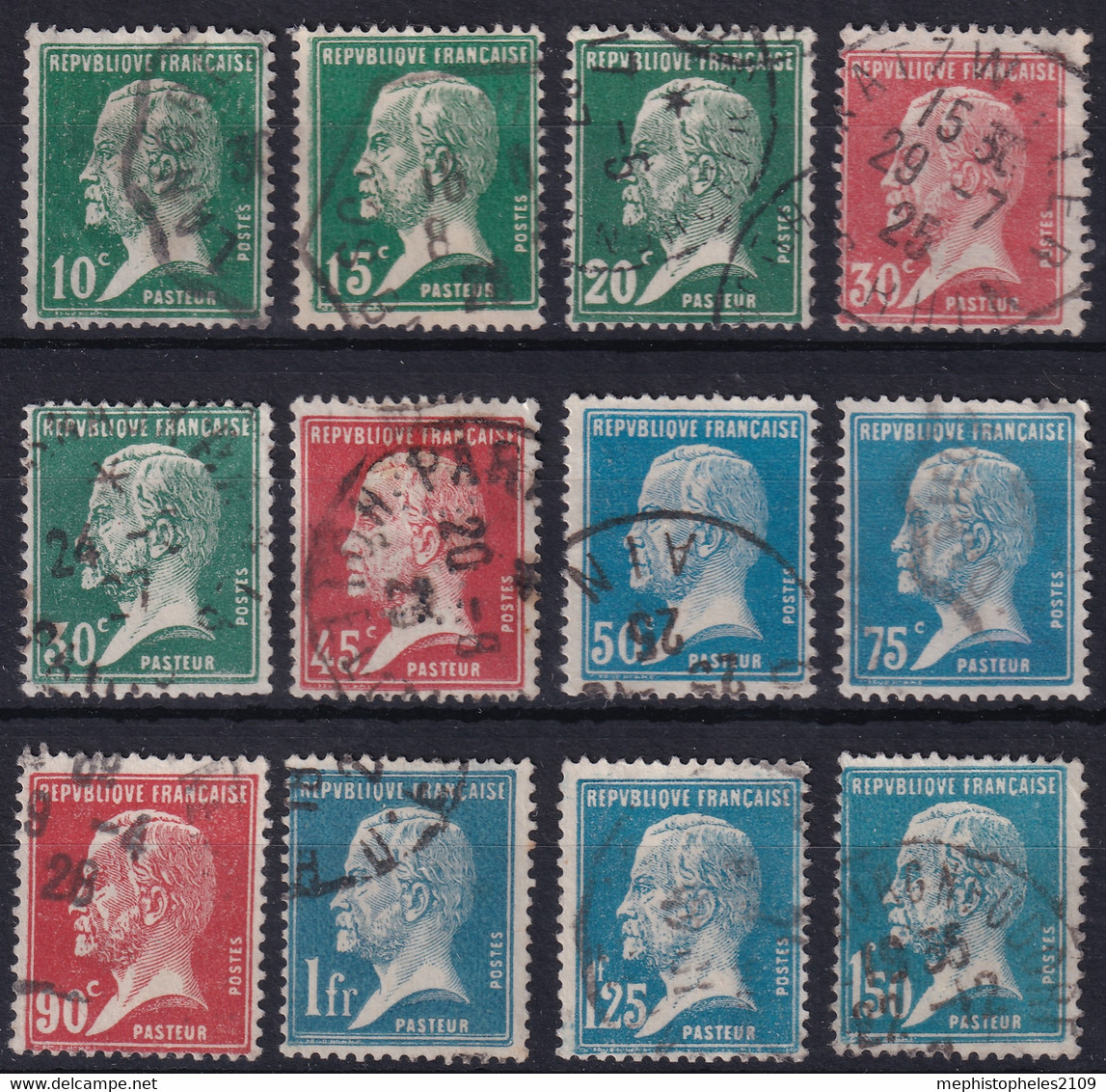 FRANCE 1923-26 - Canceled - YT 170-181 - Complete Set! - Used Stamps