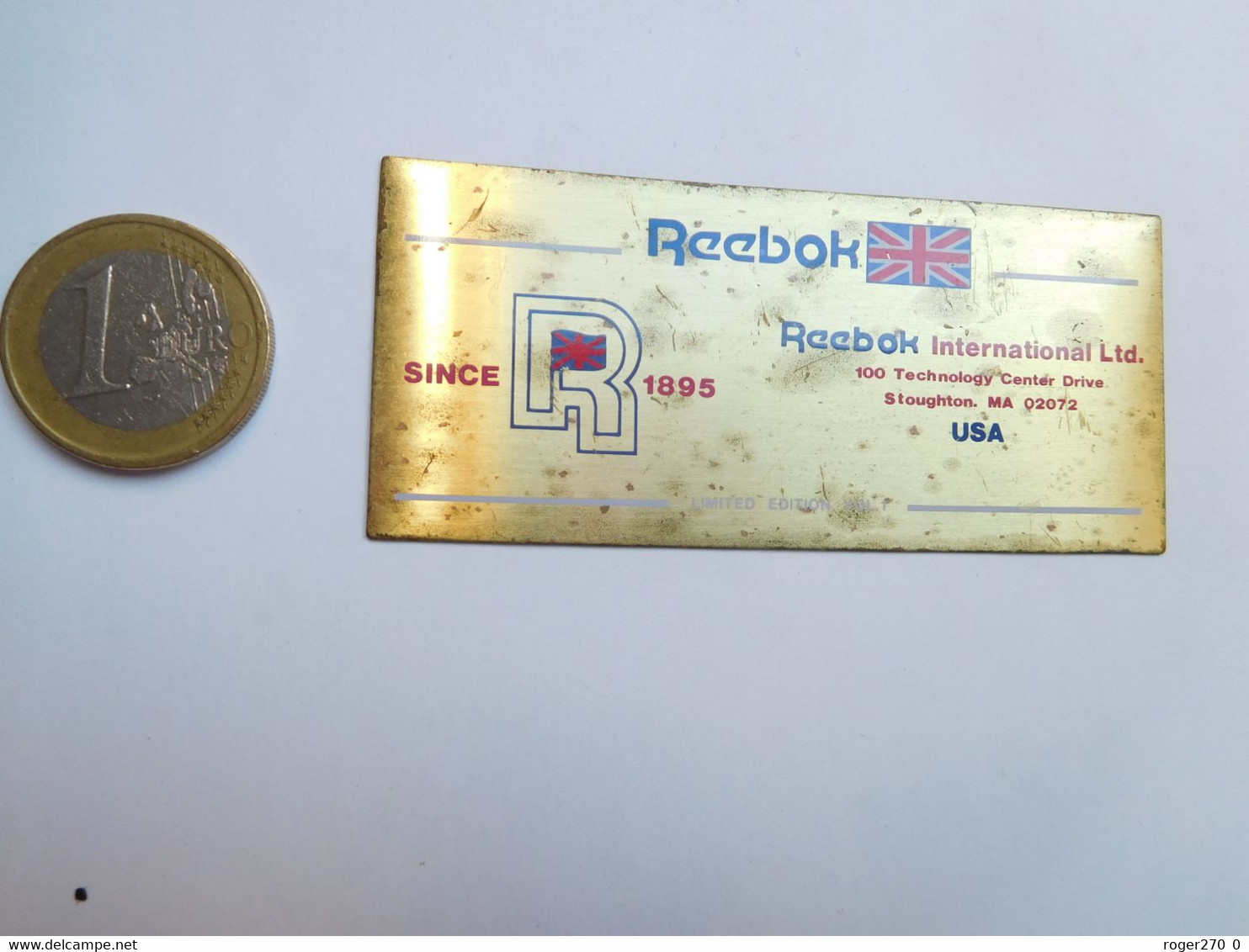 Plaque , Marque Reebok , Mode - Placas En Aluminio (desde 1961)