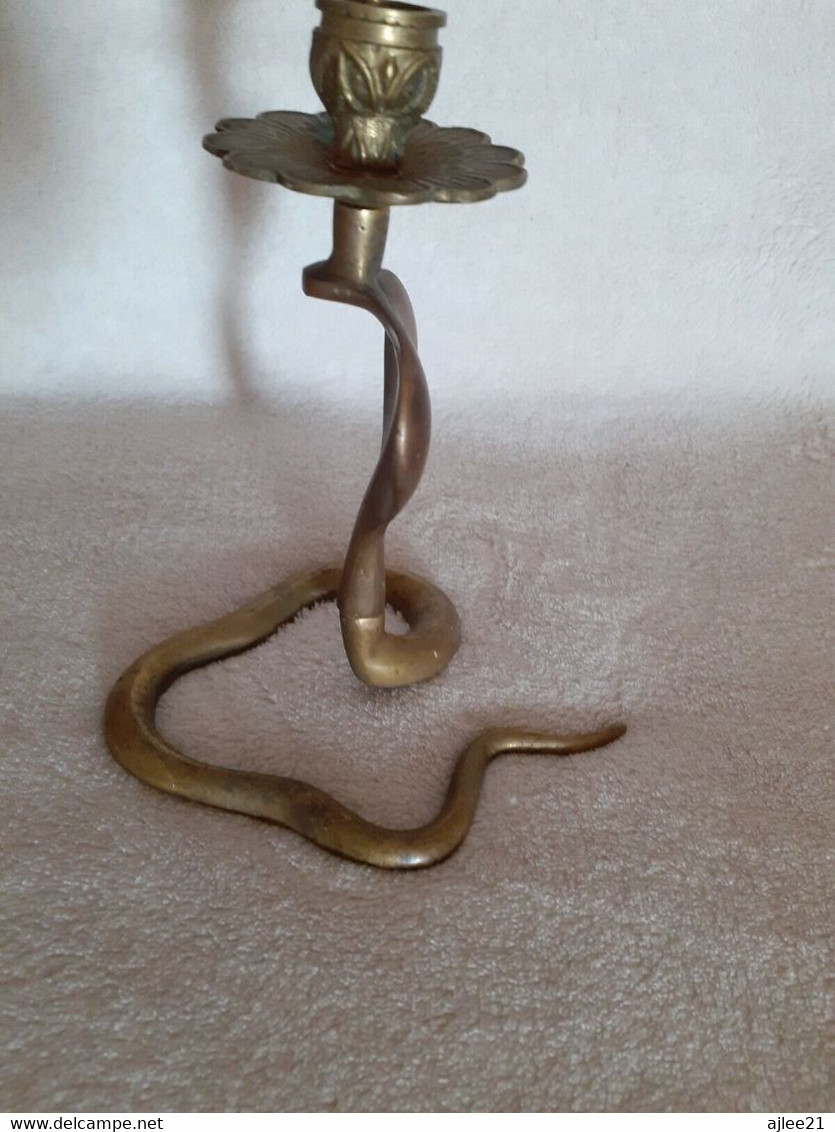 Chandelier. Cobra En Laiton. - Arte Orientale