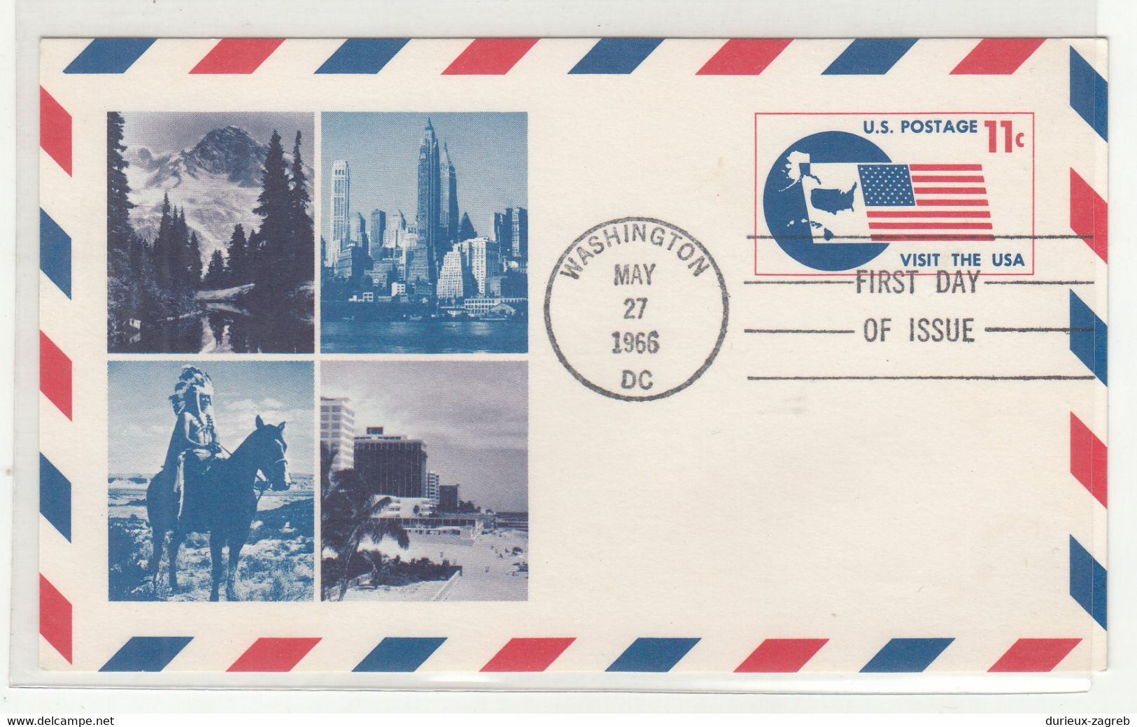 US Air Post Postal Card UXC5 Postal Stationery 1966 FD B230205 - 1961-80