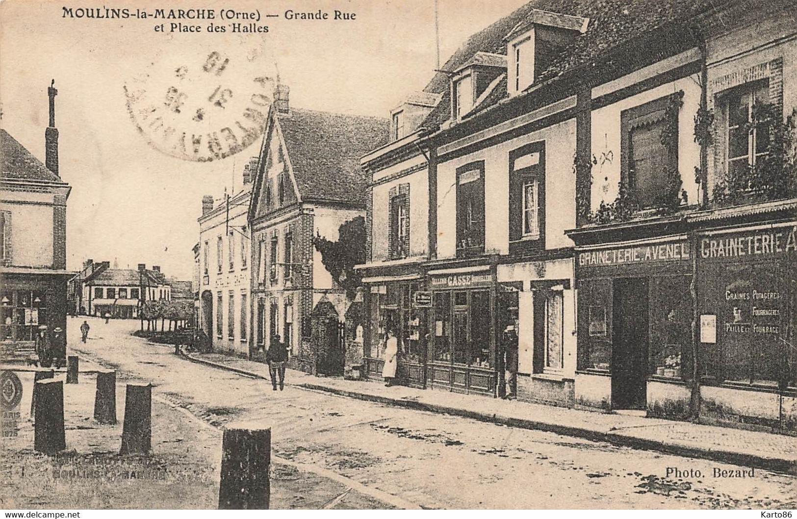 Moulin La Marche * Grande Rue Du Village * Place Des Halles * Graineterie AVENEL - Moulins La Marche