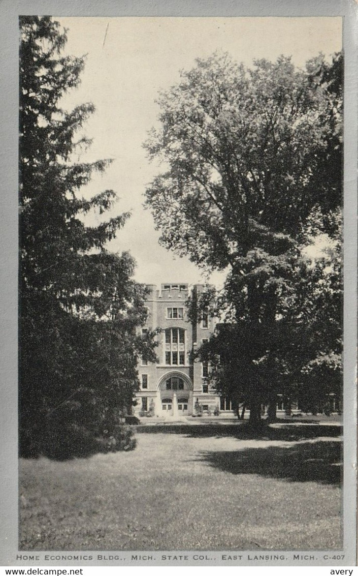 Home Economics Building, Michigan State College, East Lansing, Michigan - Lansing