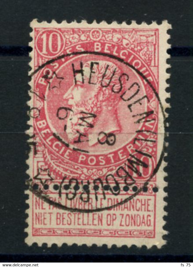 BELGIQUE - COB 58 - 10C ROSE RELAIS A ETOILES HEUSDEN (LIMBOURG) - 1893-1900 Barba Corta