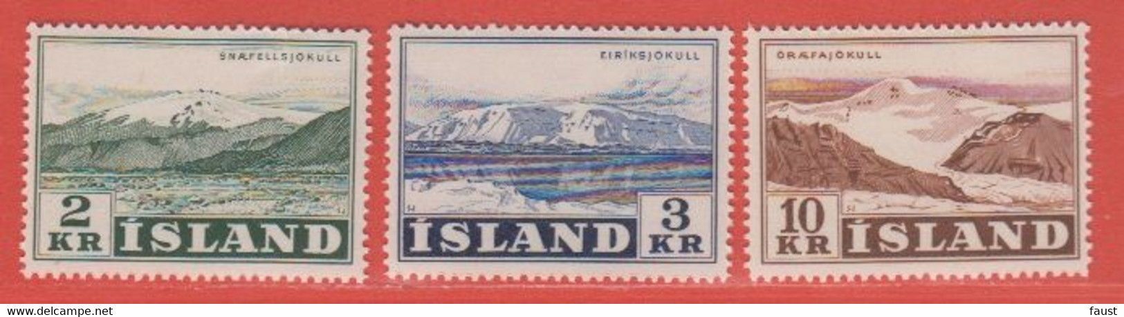 1957 Iceland ** (sans Charn., MNH, Postfrish)  Yv  274/6		Mi  316/8		FA  350/2 - Neufs