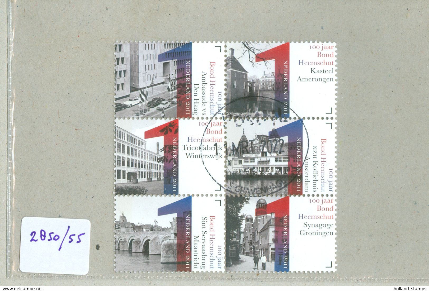 NEDERLAND * 2011 * NVPH 2850 - 2820 * In Blok Van 6 *  POSTFRIS GESTEMPELD * - Used Stamps