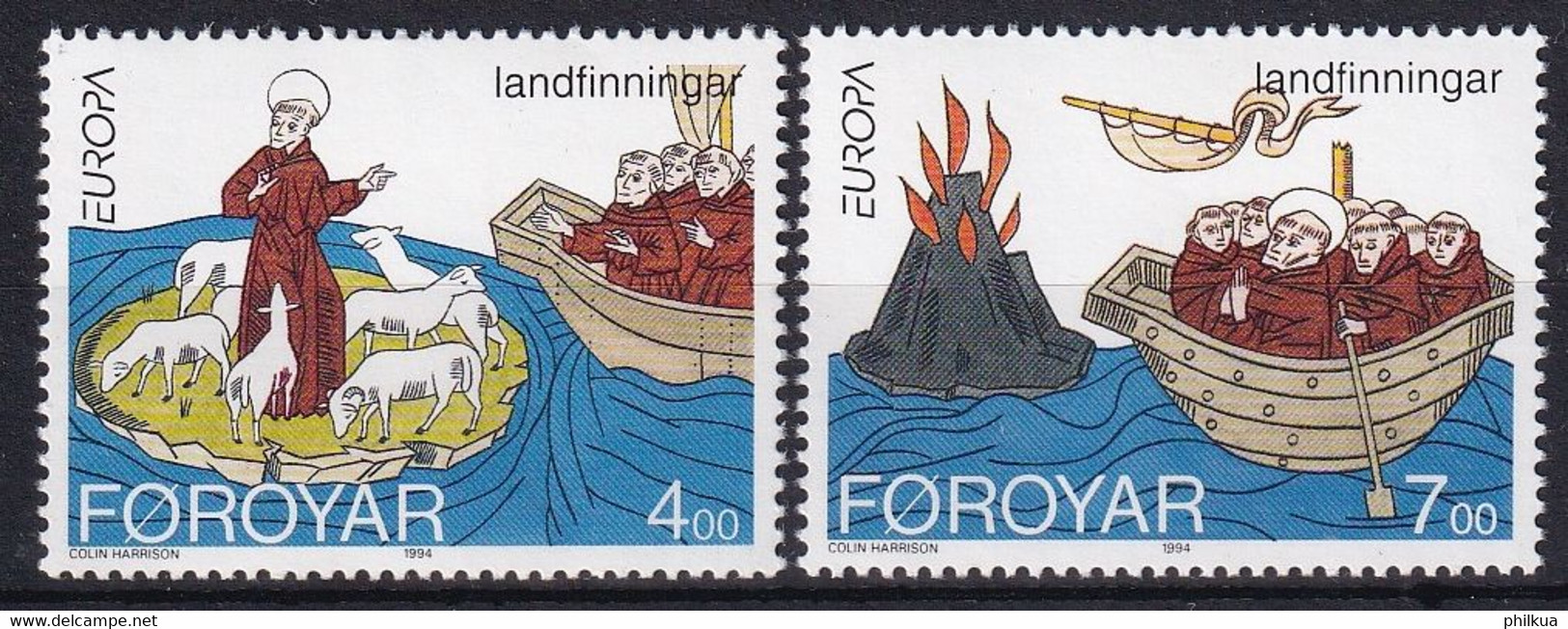 MiNr. 260 - 261 Dänemark Färöer1994, 18. April. Europa: Entdeckungen Und Erfindungen Postfrisch/**/MNH - Färöer Inseln