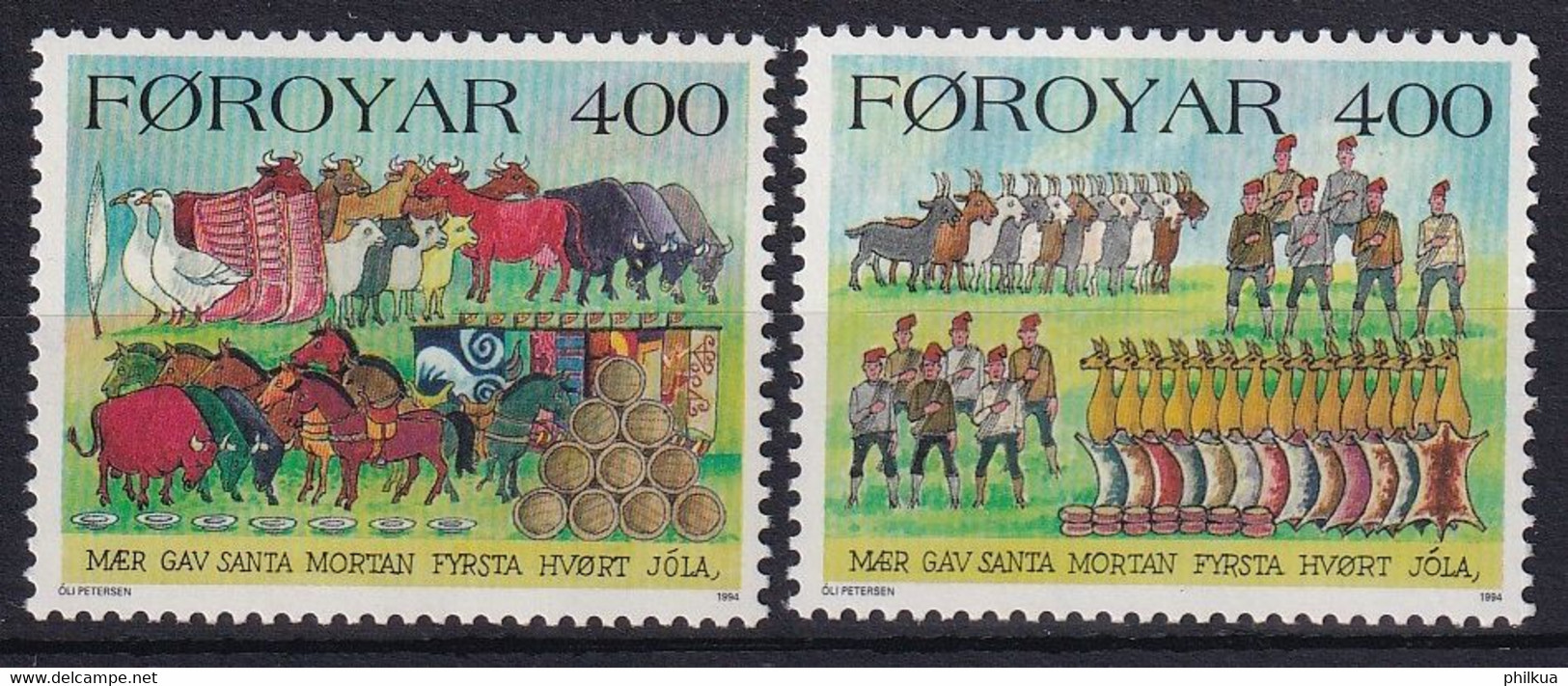 MiNr. 270 - 271 Dänemark Färöer 1994, 31. Okt. Brauchtum: Abschied Vom Winter Postfrisch/**/MNH - Féroé (Iles)