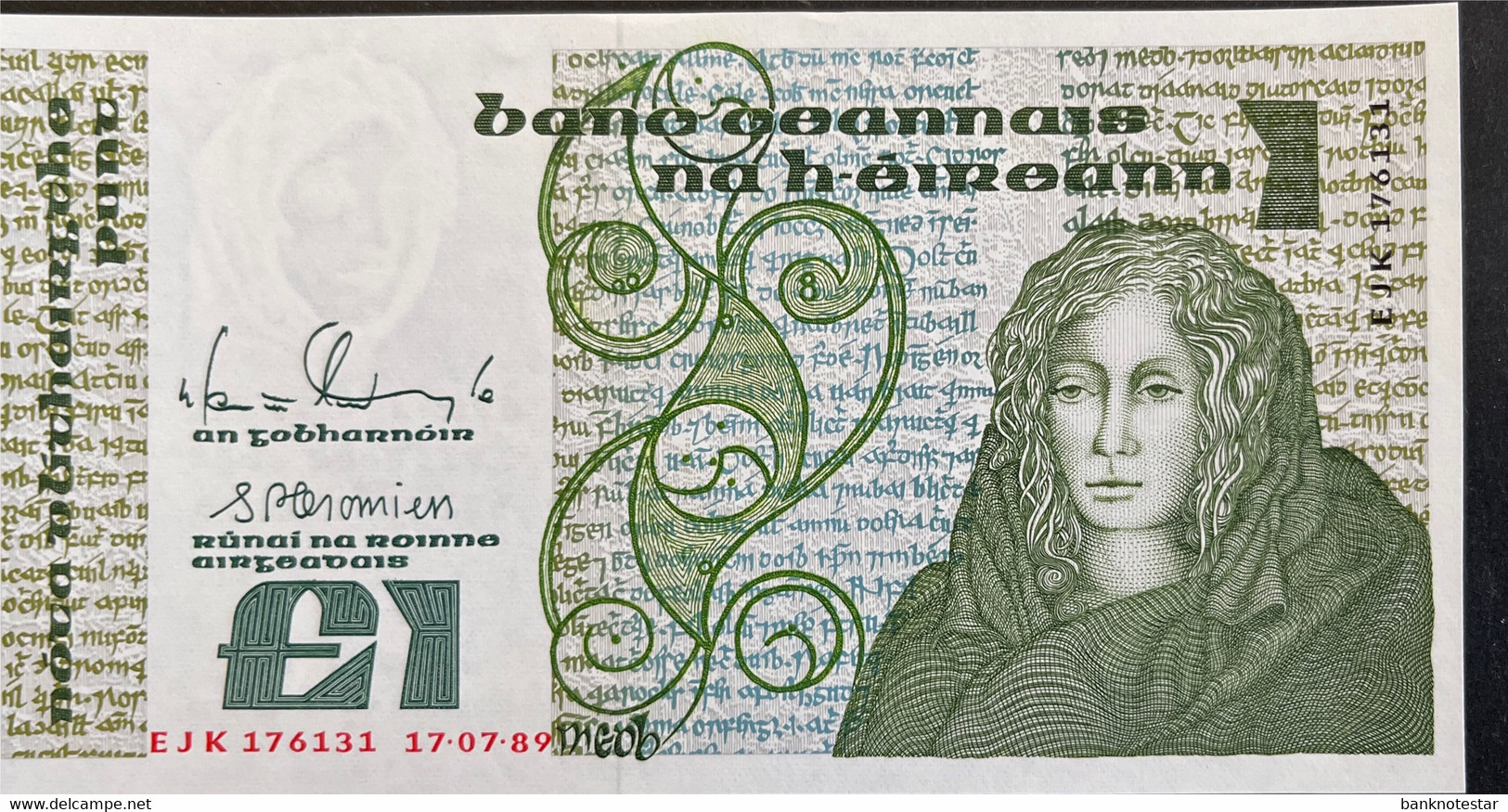 Ireland 1 Pound, P-70d (17.07.89) - UNC - LAST DATE - Ireland