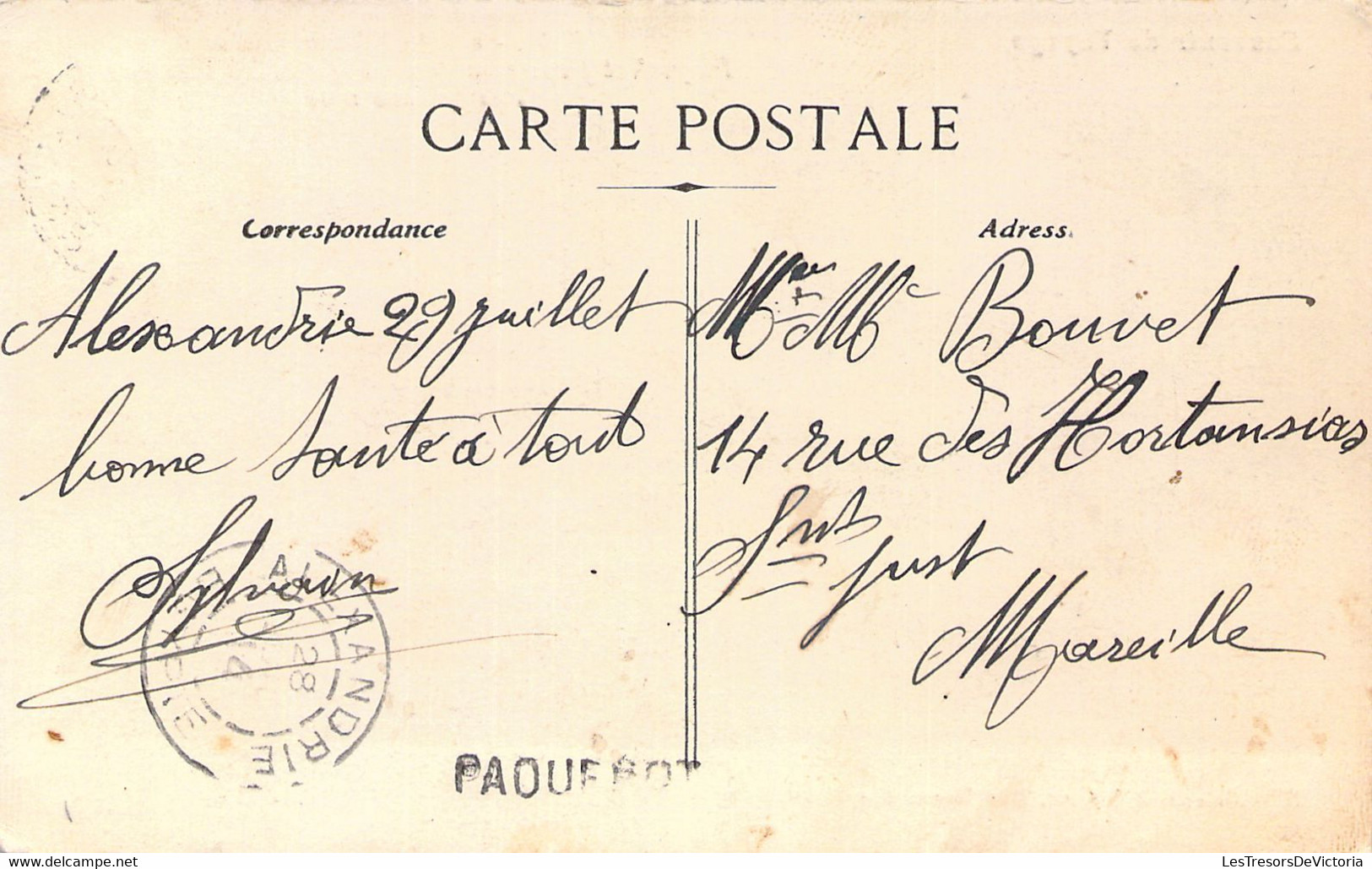 BATEAU - LE CALEDONIEN - Messageries Maritimes Par Grosse Mer  - Carte Postale Ancienne - Steamers