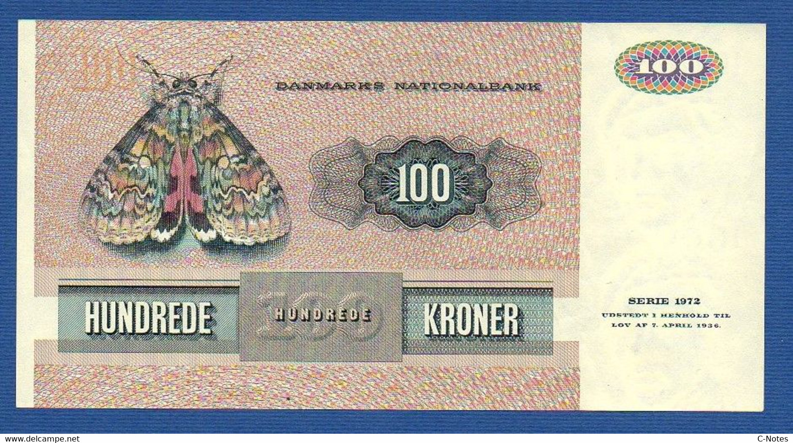 DENMARK - P.51h – 100 Kroner 1991 XF Serie E1911E 1240664 - Danemark